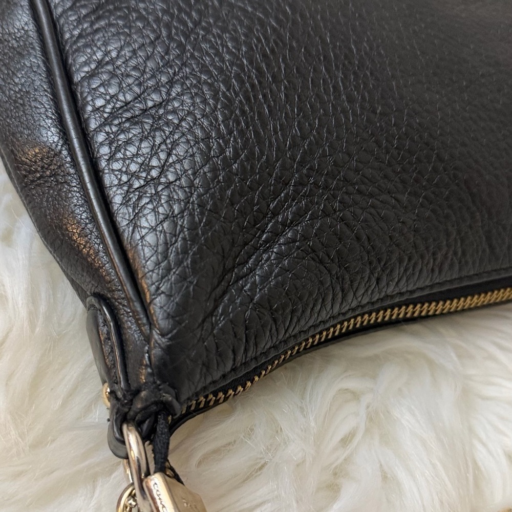 Coach Luxury Pebble Leather Convertible Crossbody Handbag Purse#F3666 - Picture 10 of 13